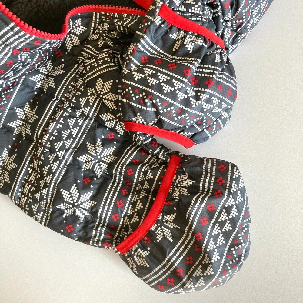 The North Face Thermoball bunting snowsuit baby 6-12 months fair isle Sherpa zip_7